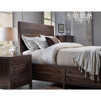 Modus Townsend Three Drawer Solid Wood Nightstand in Java