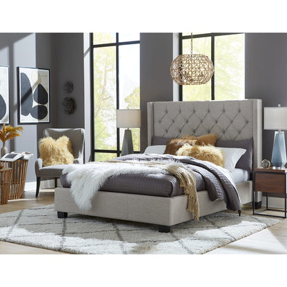 Modus Verona Upholstered Footboard Storage Bed in Speckled Grey