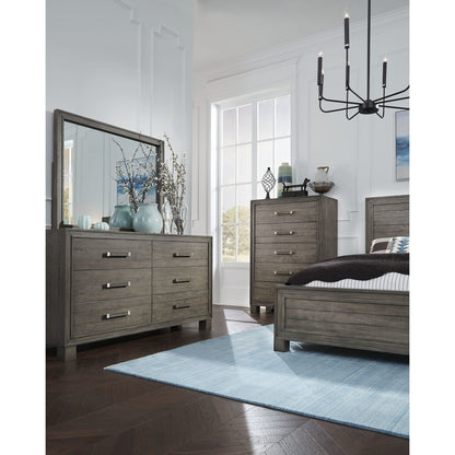 Modus William Solid Wood Panel Bed in Dusty Dawn