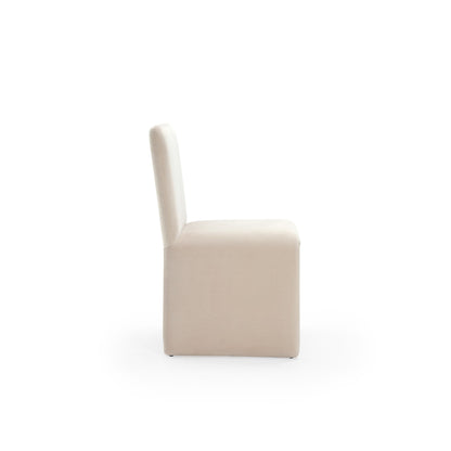 Modus Winston Fully Upholstered Side chair in Sand Velvet