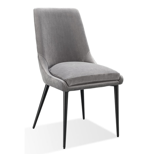 Modus Winston Upholstered Metal Leg Dining Chair in Goose and Black