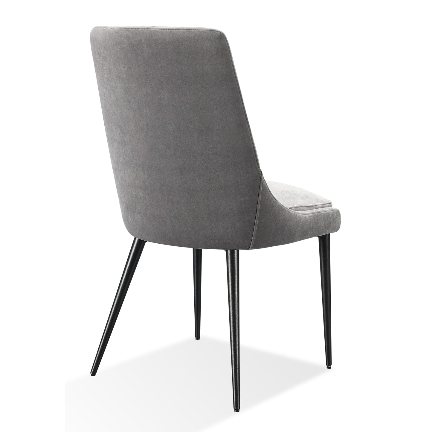 Modus Winston Upholstered Metal Leg Dining Chair in Goose and Black