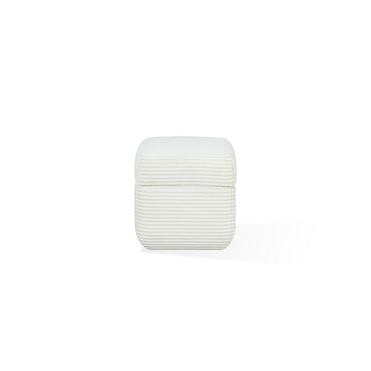 Modus Wisteria Upholstered Storage Ottoman in Frosty Corduroy