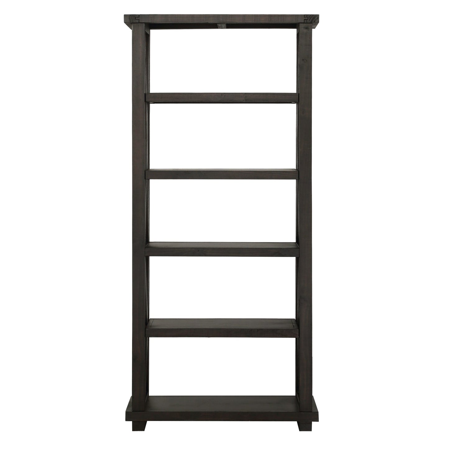 Modus Yosemite Solid Wood 82x39 inch Bookshelf in Cafe