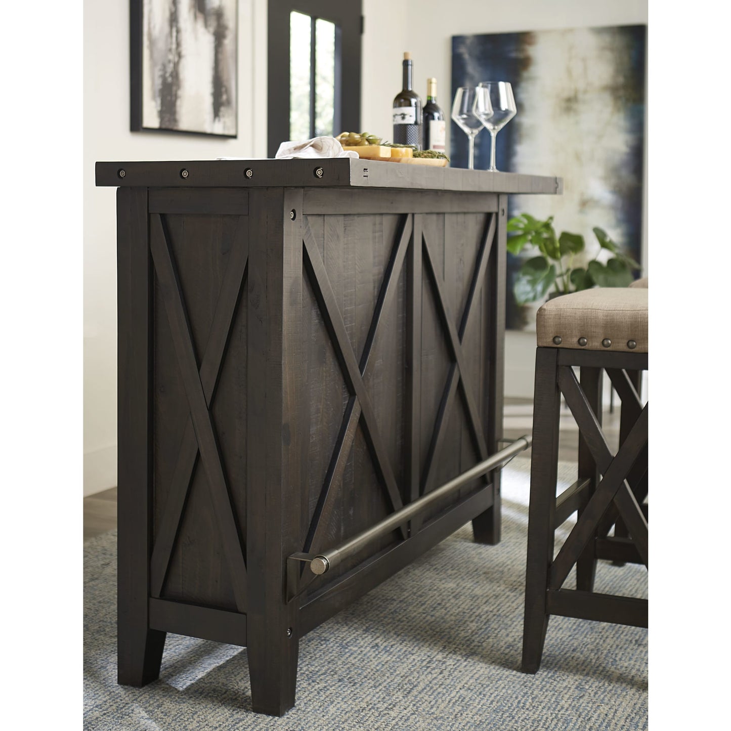 Modus Yosemite Solid Wood Bar Table in Cafe