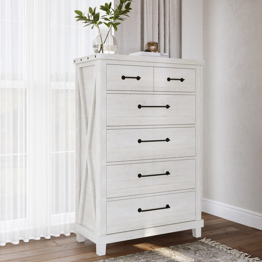 Modus Modus Modus Yosemite Solid Wood Chest in Rustic White
