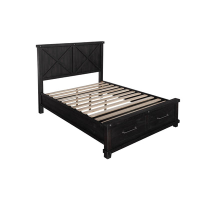 Modus Yosemite Solid Wood Footboard Storage Bed in Cafe