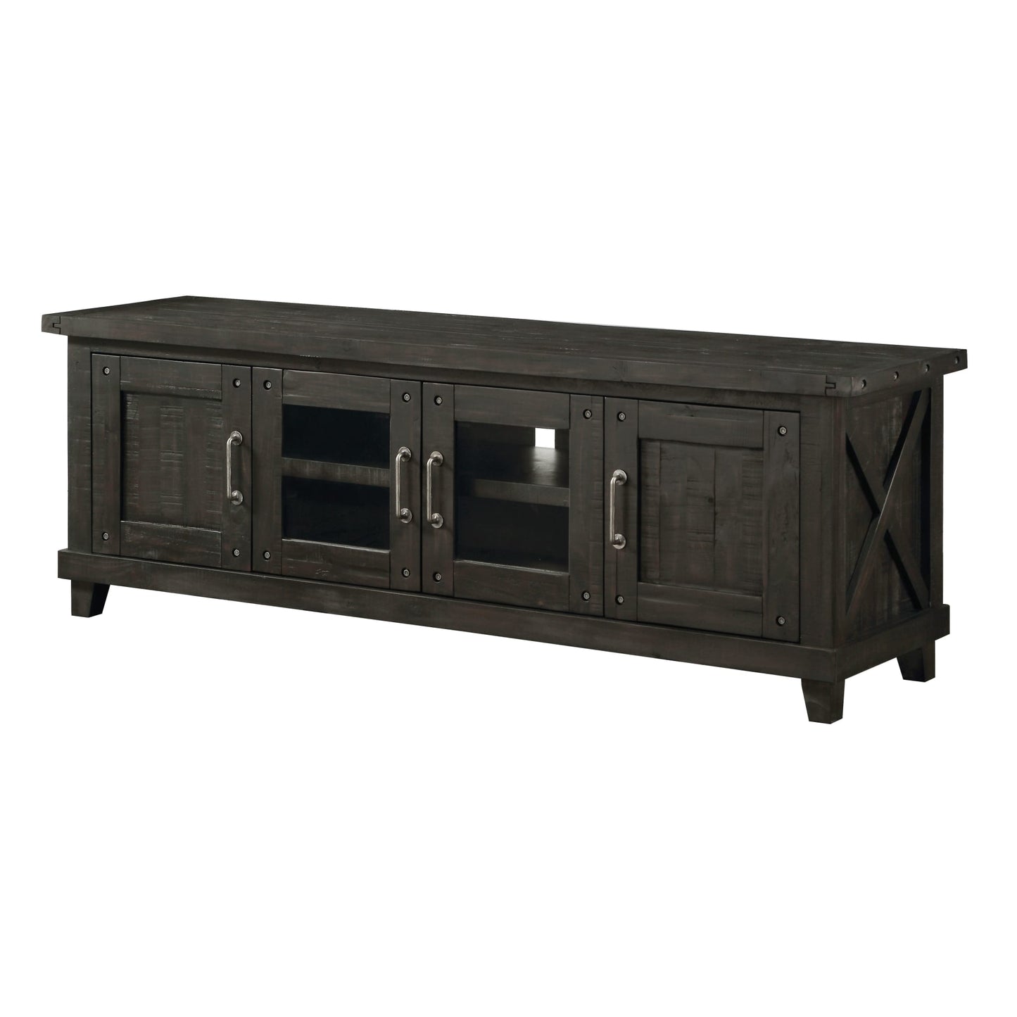 Modus Yosemite Solid Wood Four Door Media Console in Cafe