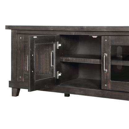Modus Yosemite Solid Wood Four Door Media Console in Cafe