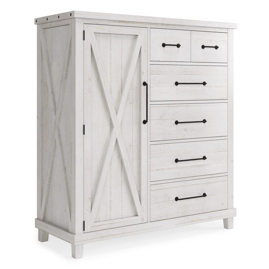 Modus Yosemite Solid Wood Gentleman's Chest in Rustic White