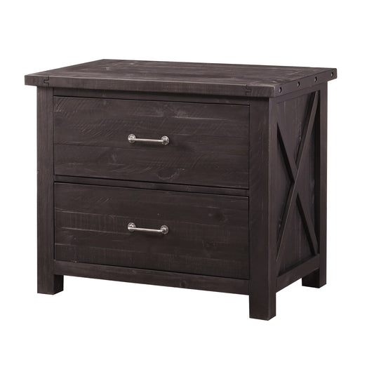 Modus Yosemite Solid Wood Lateral File Cabinet in Cafe