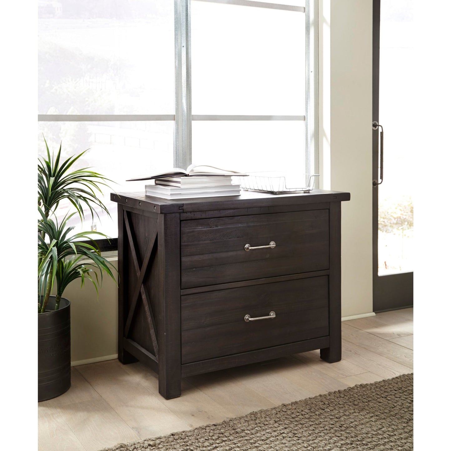 Modus Yosemite Solid Wood Lateral File Cabinet in Cafe