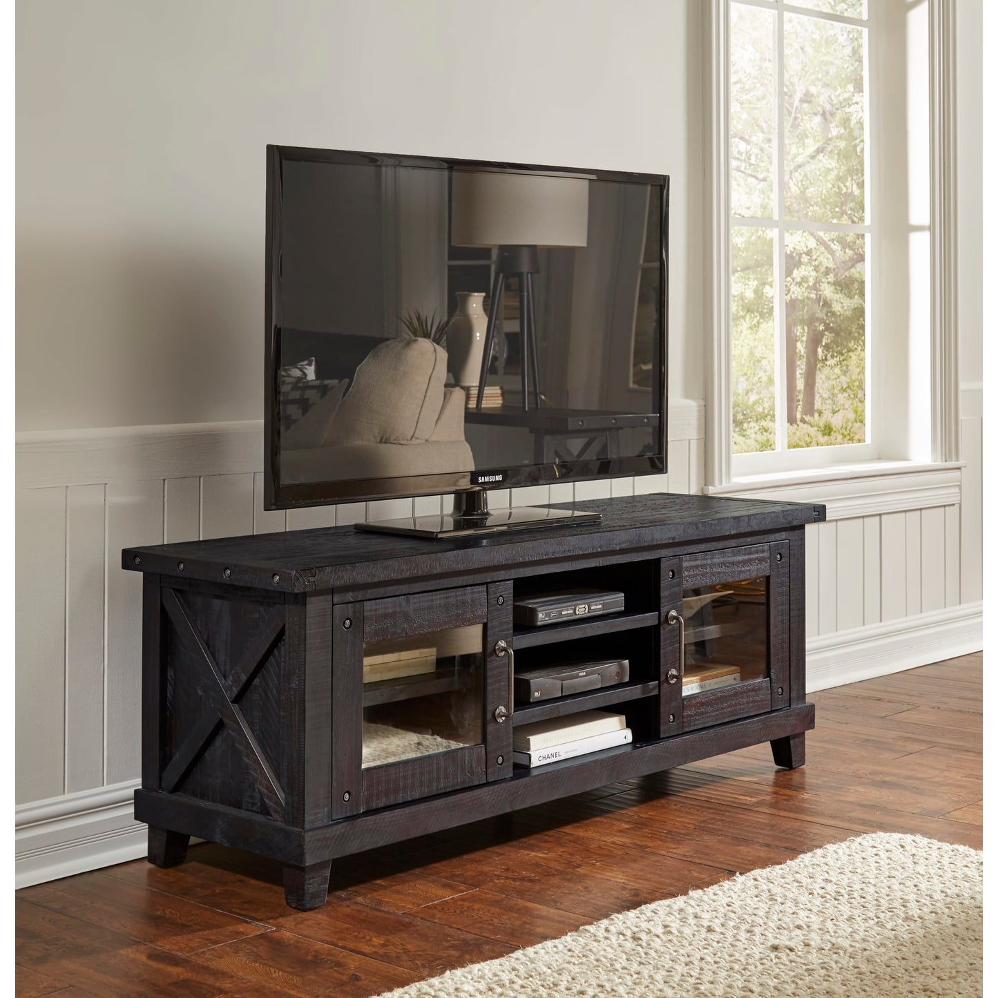 Modus Yosemite Solid Wood Media Console in Cafe