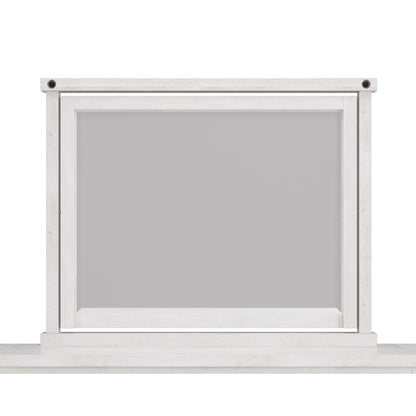 Modus Yosemite Solid Wood Mirror in Rustic White