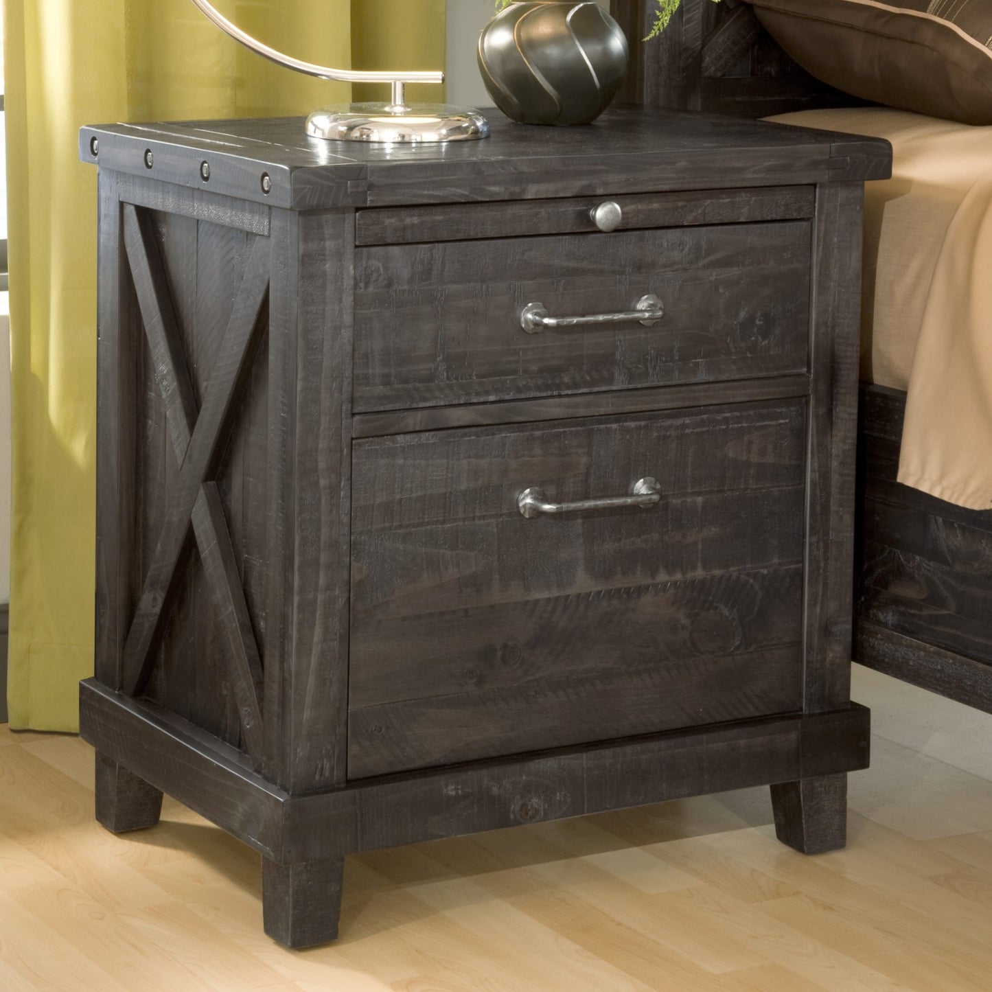 Modus Yosemite Solid Wood Nightstand in Cafe