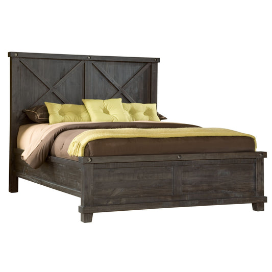 Modus Yosemite Solid Wood Panel Bed in Cafe