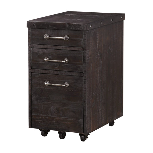 Modus Yosemite Solid Wood Rollling File Cabinet in Cafe