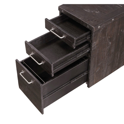 Modus Yosemite Solid Wood Rollling File Cabinet in Cafe