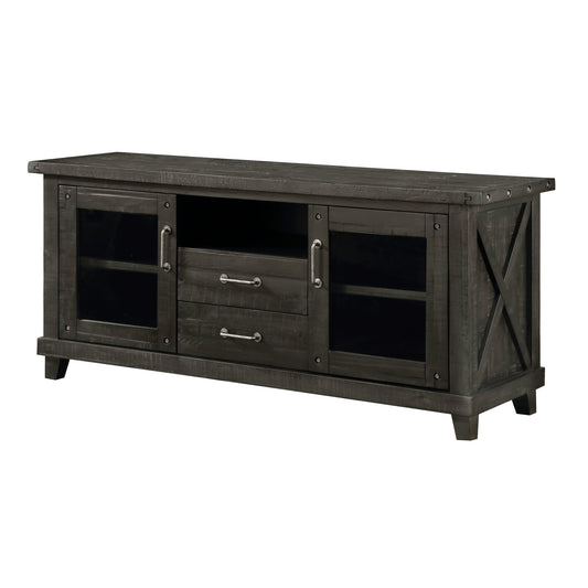 Modus Yosemite Solid Wood Two Drawer Media Console in Cafe