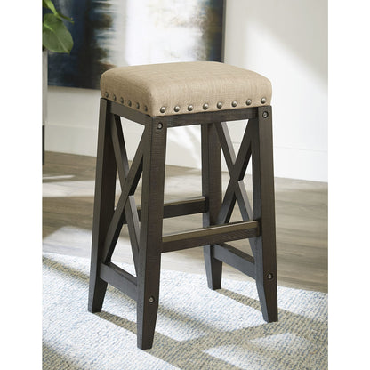 Modus Yosemite Solid Wood Upholstered Bar Stool in Cafe