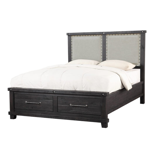 Modus Yosemite Upholstered Footboard Storage Bed in Cafe