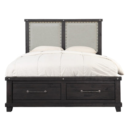 Modus Yosemite Upholstered Footboard Storage Bed in Cafe