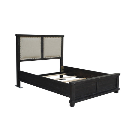 Modus Yosemite Upholstered Wood Panel Bed in Cafe