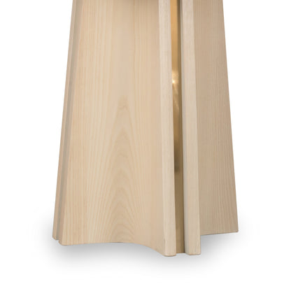Modus Zinnia Ash Wood Double Pedestal Dining Table in White Sand