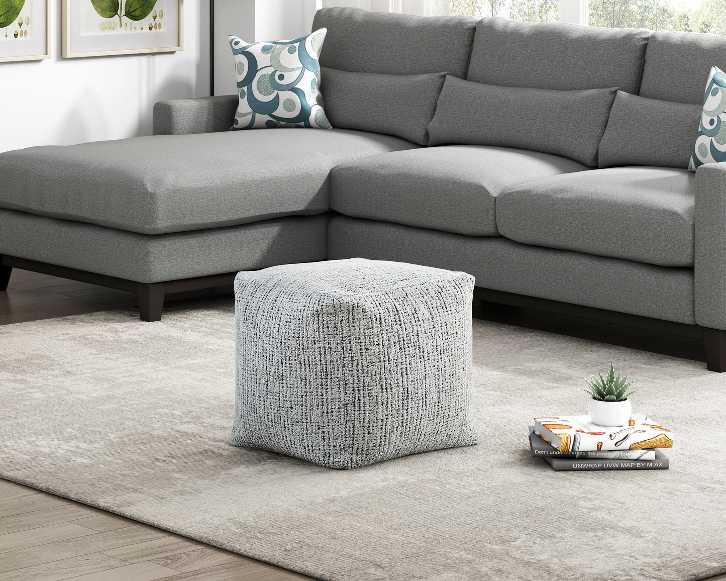 Homelegance Easley Multi-color Pouf P31003