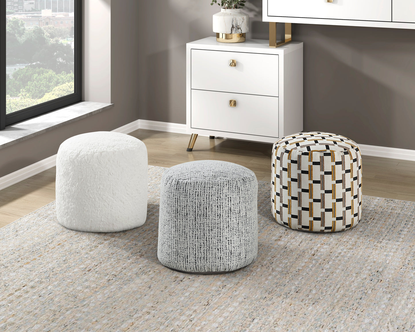 Homelegance Nantes Multi-color Pouf P31009