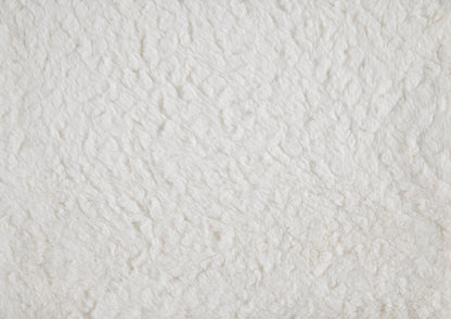 Homelegance Celina Off-White Faux Fur Pouf P31011