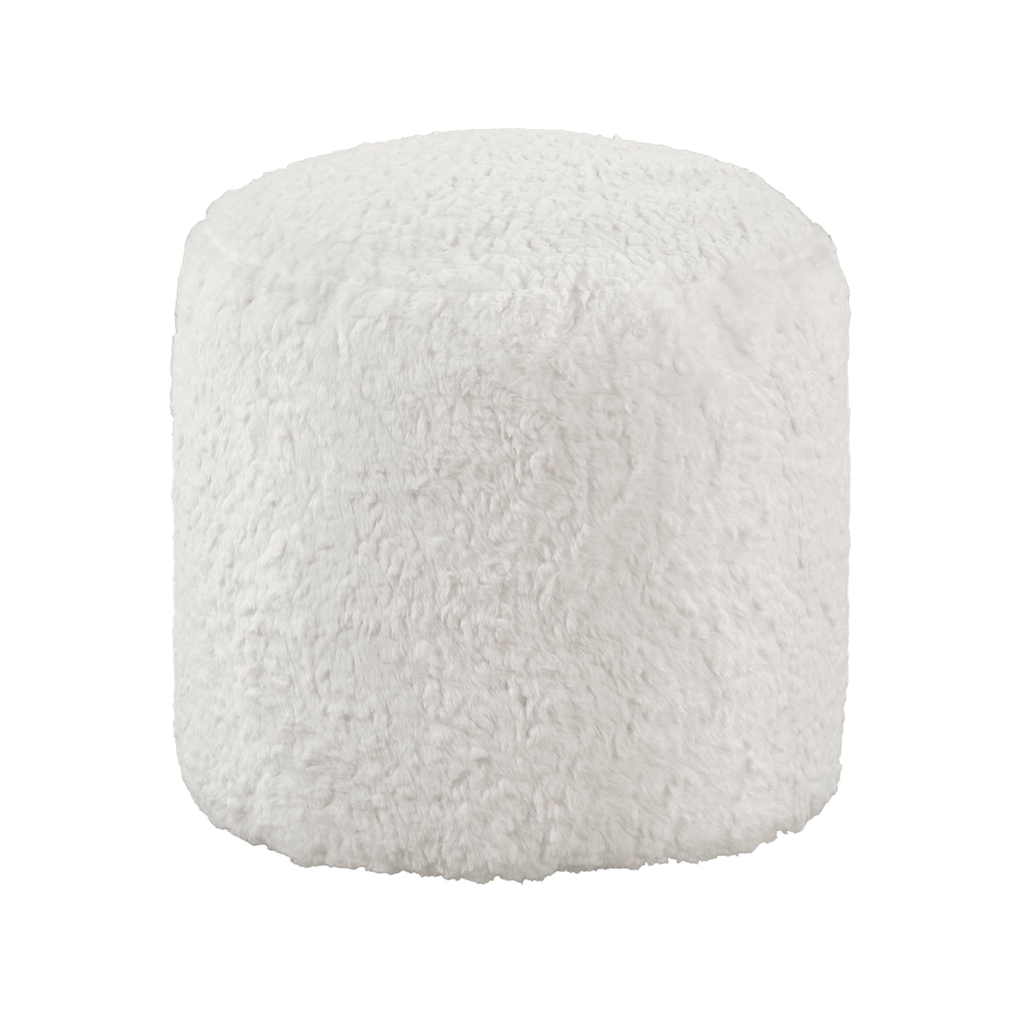 Homelegance Nice Off-White Faux Fur Pouf P31010
