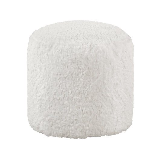 Homelegance Nice Off-White Faux Fur Pouf P31010