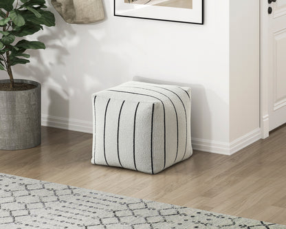 Homelegance Pewter Multi-color Pouf P31013