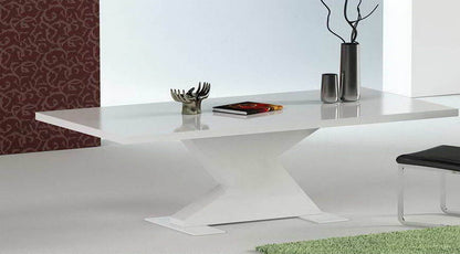 Modrest Bono "T" Modern White Extendable Dining Table