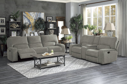 Homelegance Borneo Mocha Chenille Double Reclining Sectional Sofa 9849MC-3