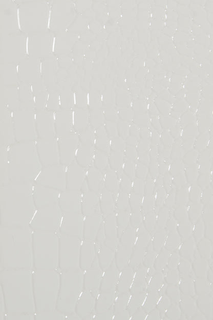 Regal Modern White Crocodile Floor Mirror