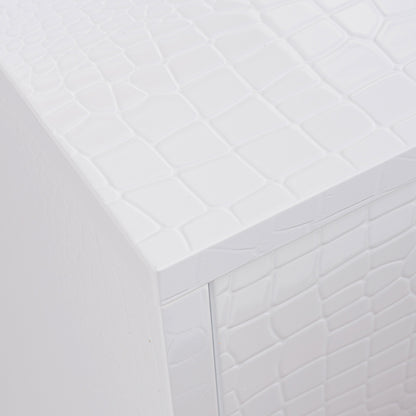 Victoria Modern White Crocodile Dresser