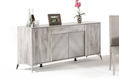 Nova Domus Alexa Italian Modern Grey Buffet