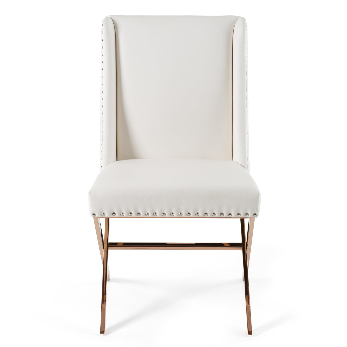 Modrest Alexia Modern White Rosegold Dining Chair