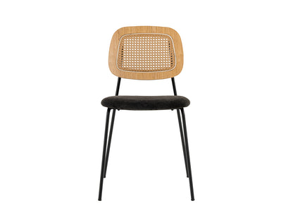 Modern Alizee Modern Rattan and Black Dining Chair Set of 2