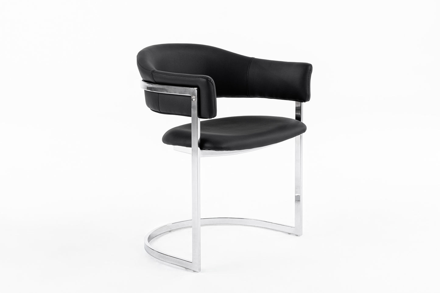 Modrest Allie Contemporary Black Leatherette Dining Chair