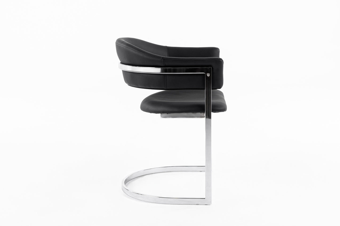 Modrest Allie Contemporary Black Leatherette Dining Chair