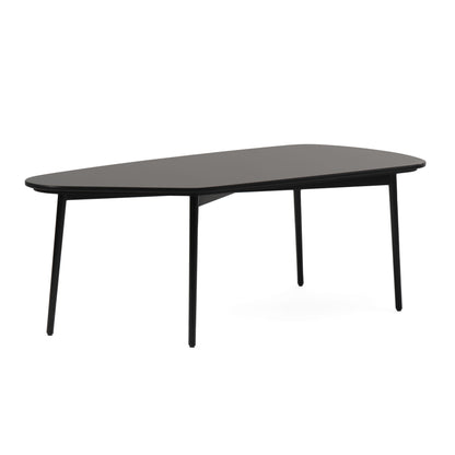 Modrest Andros Black Marble Black Metal Coffee Table
