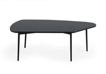 Modrest Andros Black Marble Black Metal Coffee Table