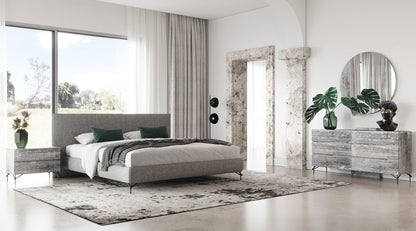 Nova Domus Aria Italian Modern Multi Grey EK Bedroom Set