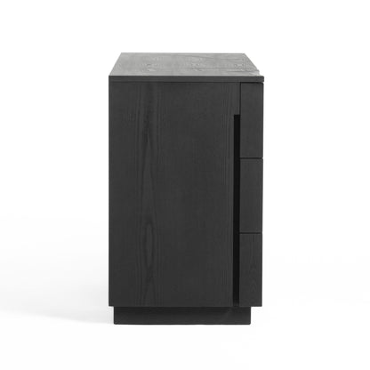 Modrest Aspen Modern Matte Brown Ash and Silver Dresser