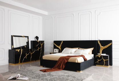 Modrest Aspen Modern Black and Gold Chest