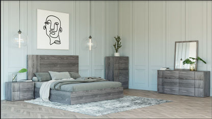 Queen Nova Domus Asus Italian Modern Elm Grey Bed