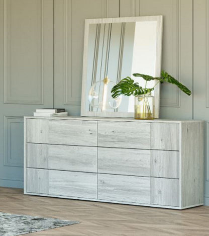 Nova Domus Asus Italian Modern White Washed Oak Mirror